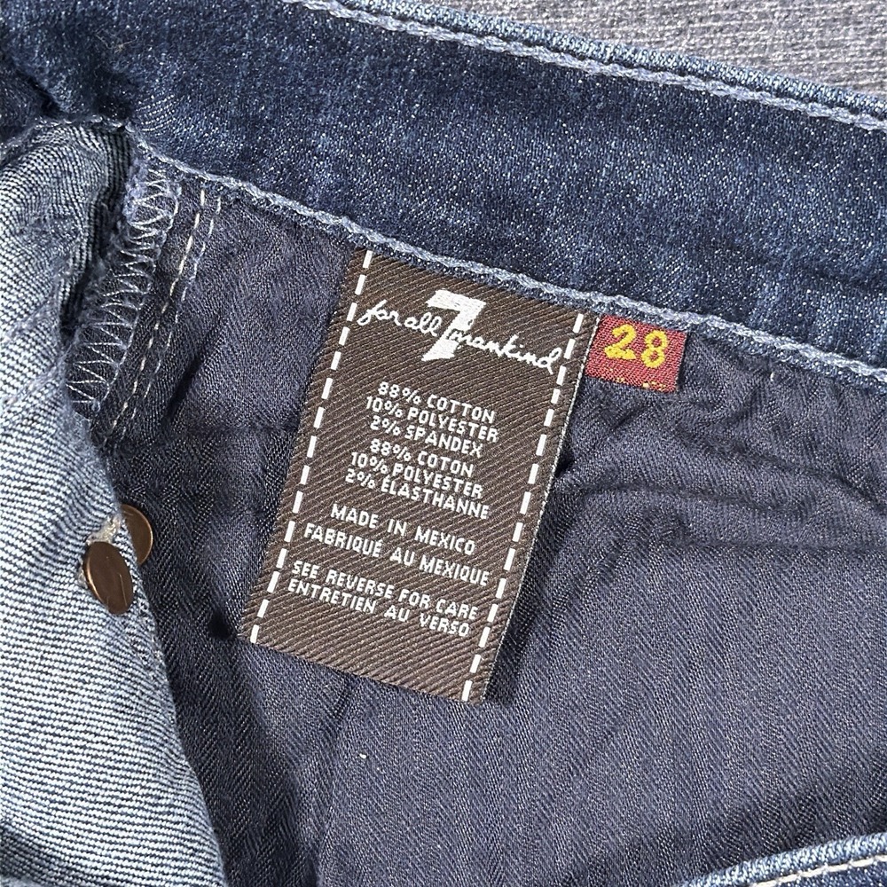 7 For All Mankind Blue Boot Cut Jeans - Picture 4 of 8